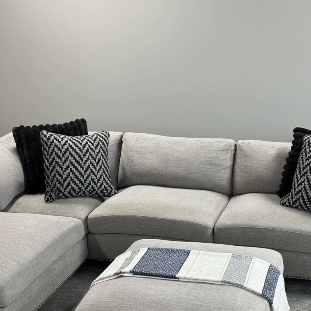Gray Penelope 2 Piece Sectional w/ Chaise & Ottoman