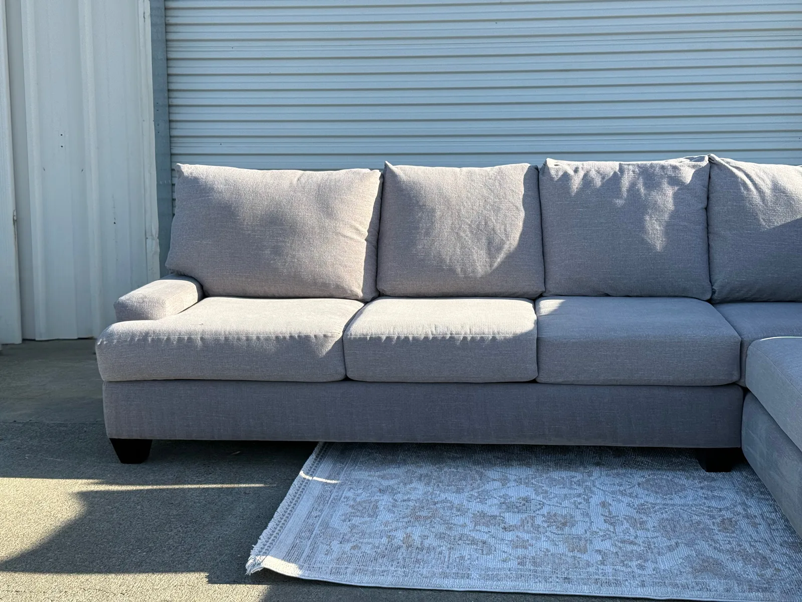 Gray 2 Piece L sectional with RFC
