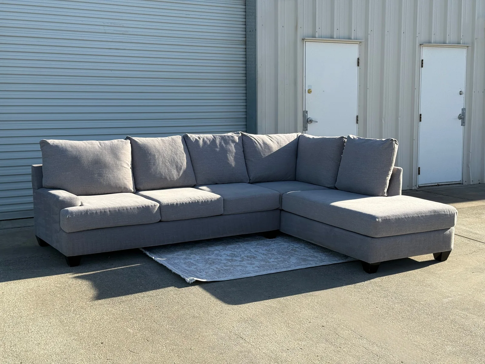 Gray 2 Piece L sectional with RFC