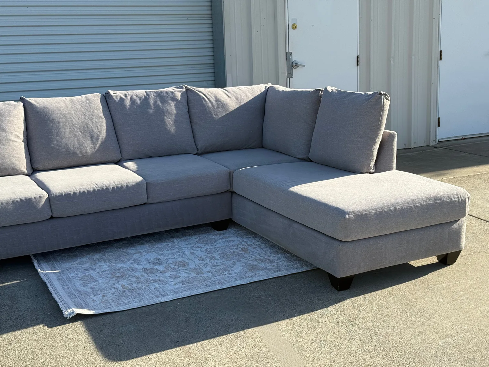 Gray 2 Piece L sectional with RFC