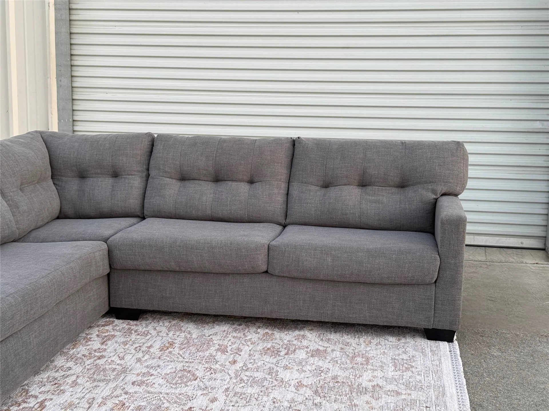 Gray 2 Piece L sectional with LFC