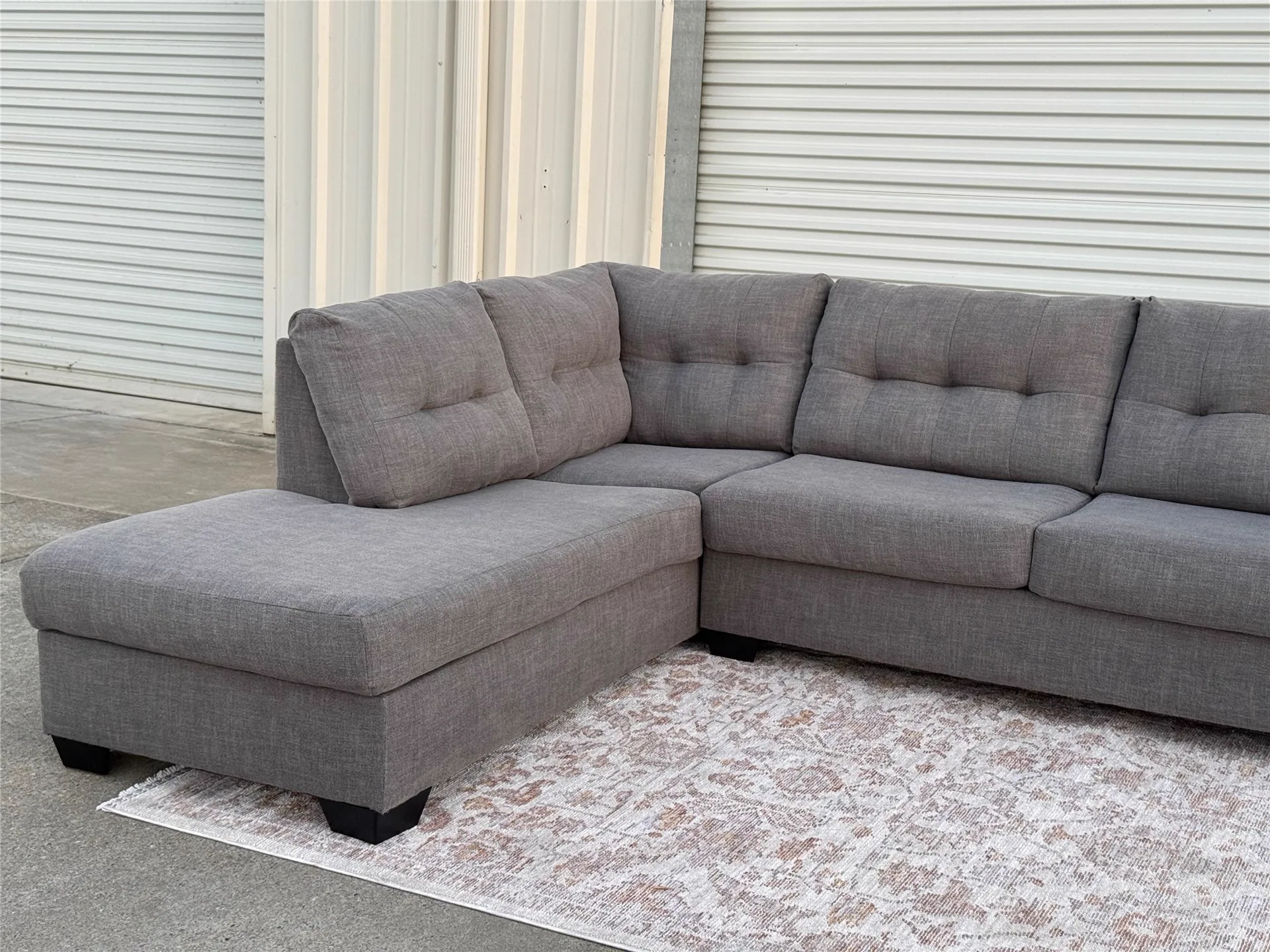 Gray 2 Piece L sectional with LFC