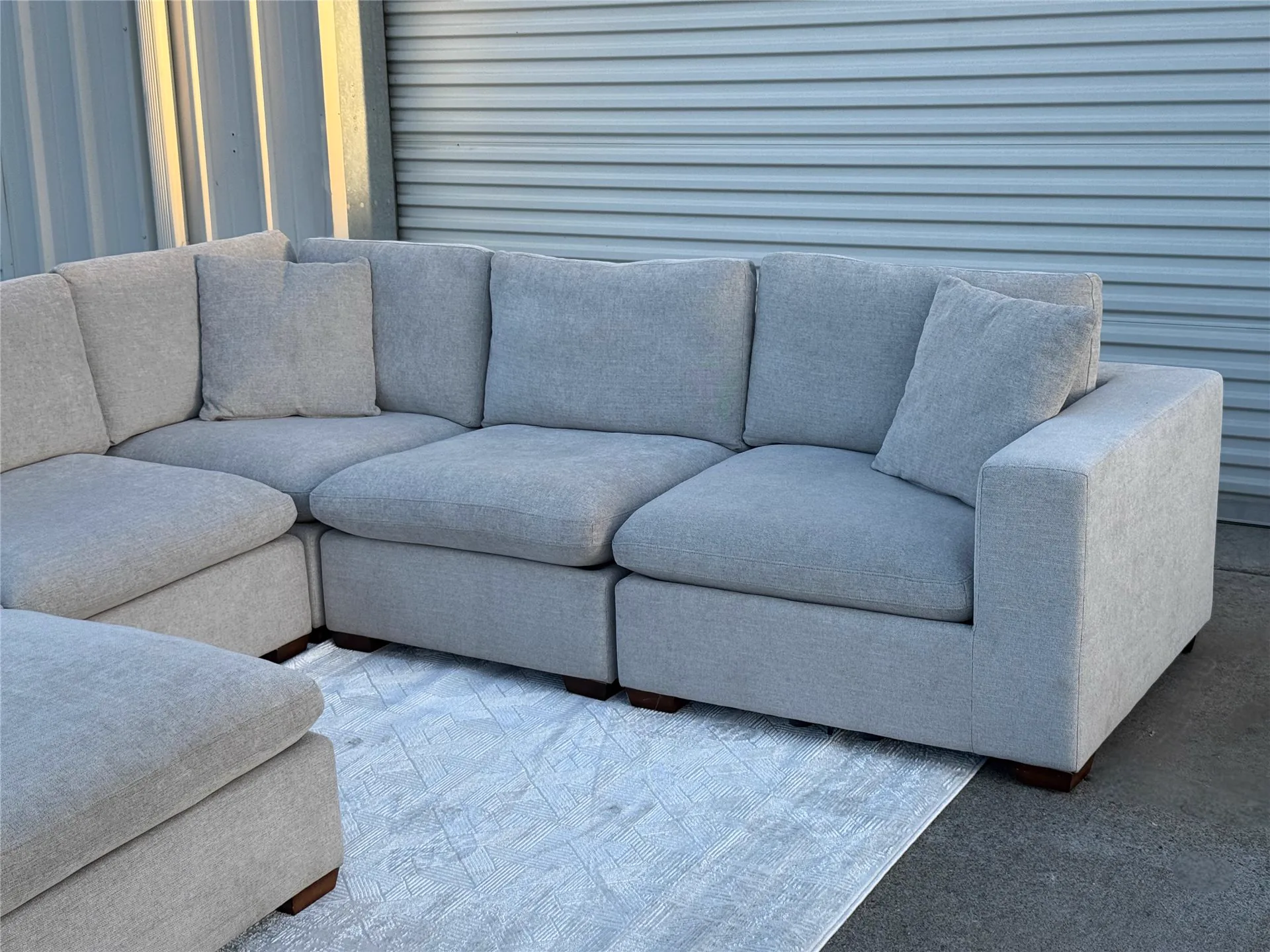 Gray Costco Thomasville Lowell 6 Piece Modular w/ Ottoman - photo 2
