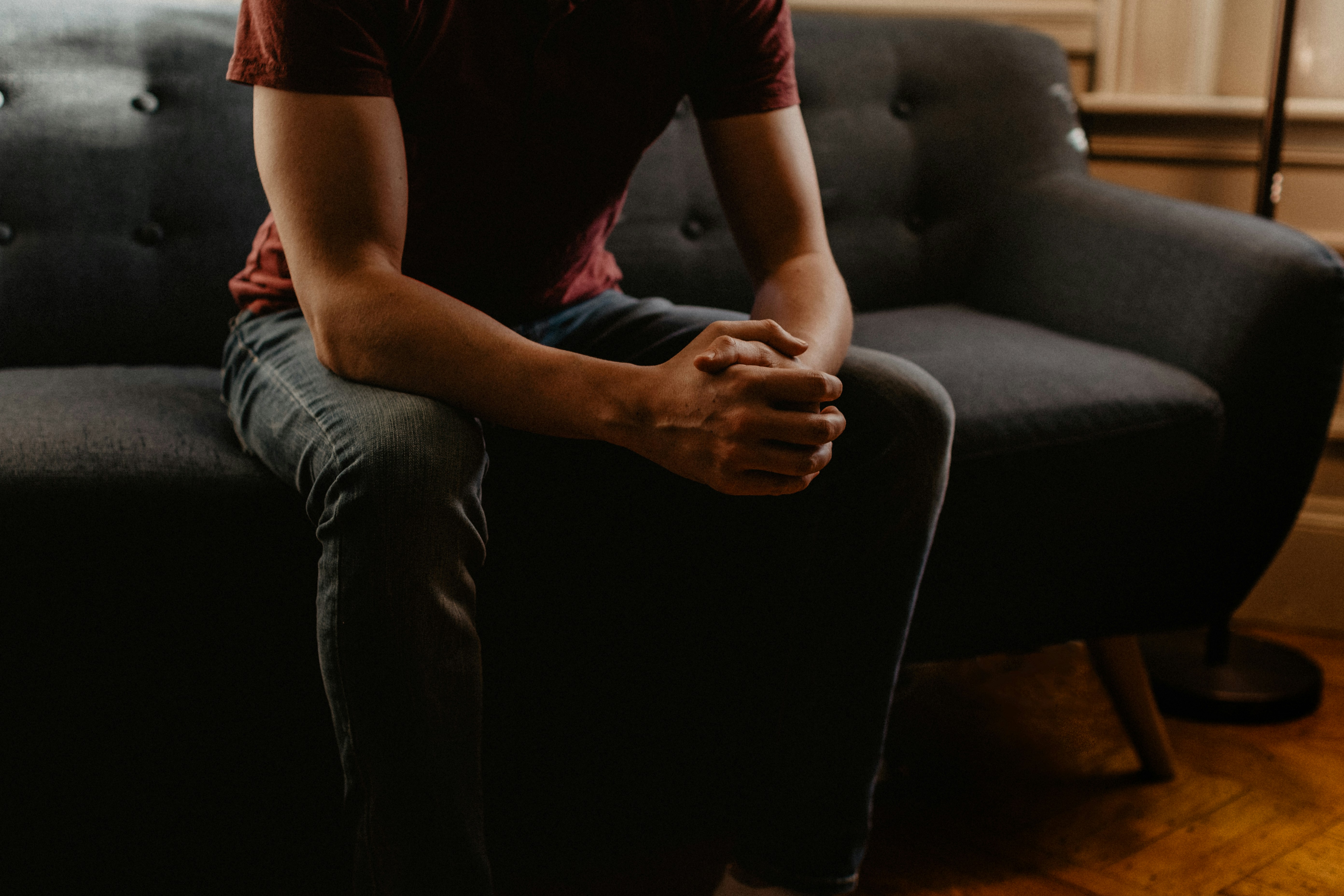 Professional cleaning and inspection of a pre-owned sofa